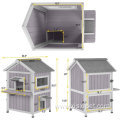 Large Cat House Wooden Cage Waterproof Roof Flaps